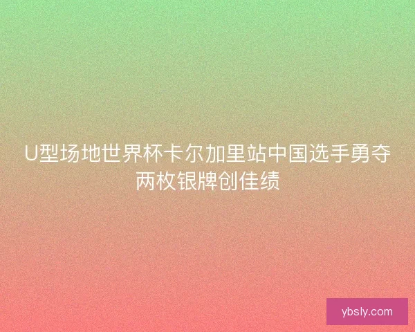 U型场地世界杯卡尔加里站中国选手勇夺两枚银牌创佳绩